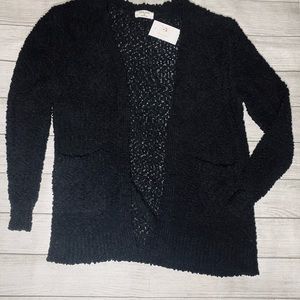 Black popcorn cardigan!